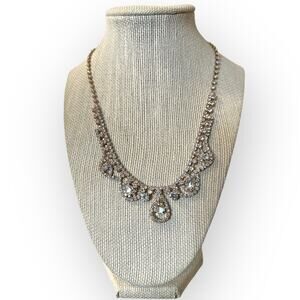 Rhinestone Statement Chandelier Necklace